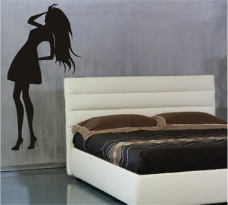Sticker decorativ silueta femeie  13
