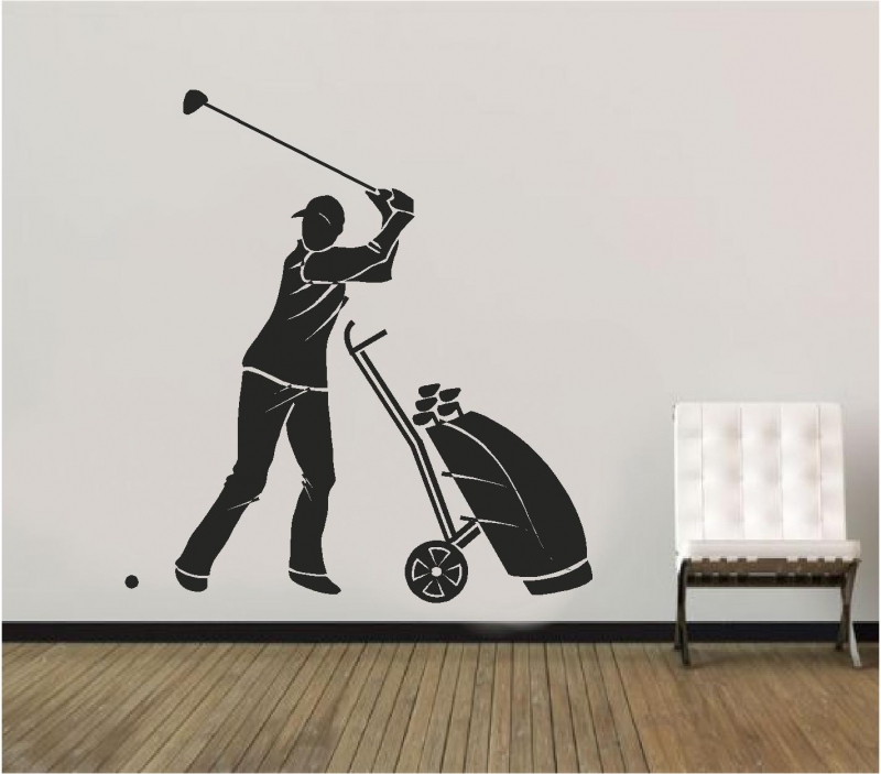Autocolant decorativ jucator de golf