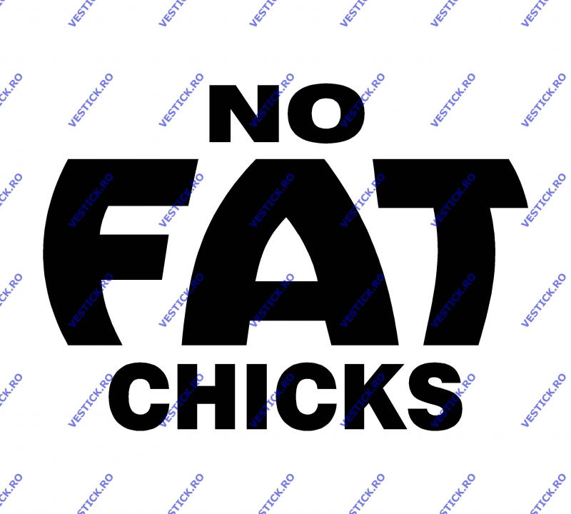 Sticker No fat chicks