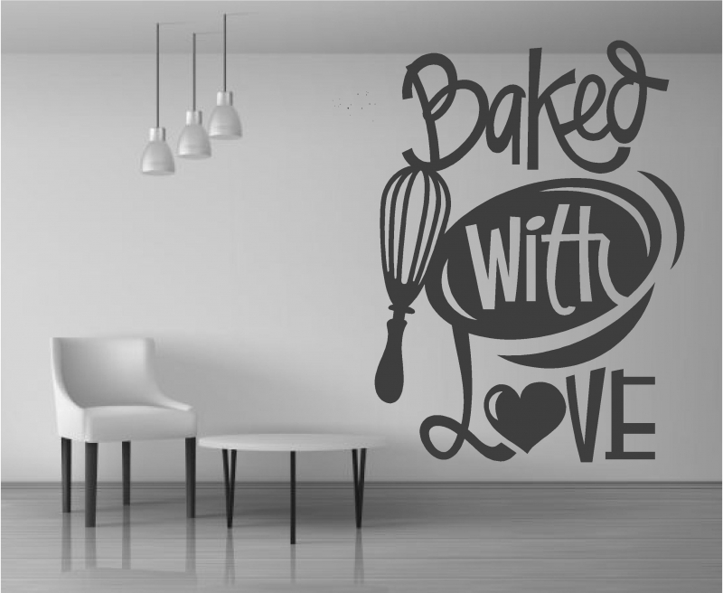 Sticker baked with love