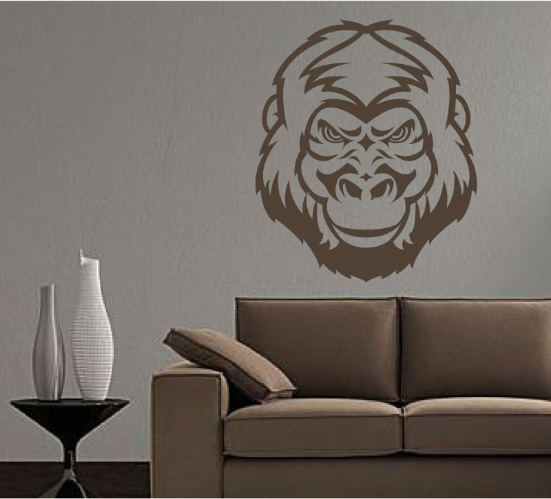 Sticker decorativ cap de gorila