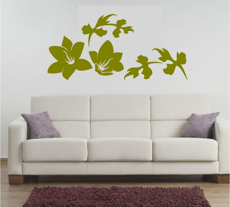 Sticker decorativ frunze de perete pentru living