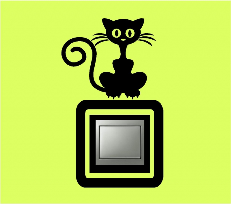 Promote Sports Respond Sticker decorativ intrerupator cu pisica haioasa