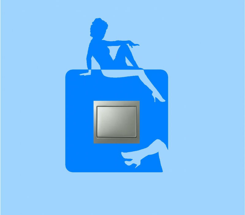 Sticker decorativ pentru intrerupator femeie sexy