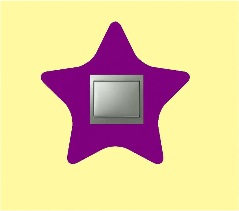 Sticker decorativ pentru intrerupator in forma de stea