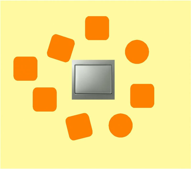 Sticker decorativ pentru intrerupator sau priza abstract