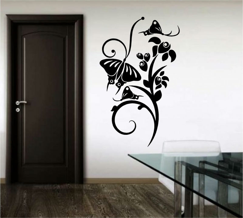 Sticker floral chinezesc de perete